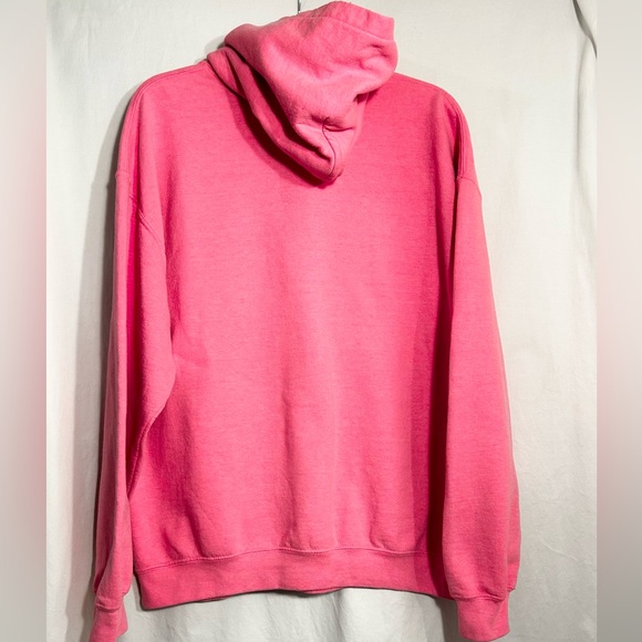 WOMENS LARGE BAWS PINK HOODIE HOODED SWEATSHIRT MISSING HOODIE DRAWSTRING - Picture 5 of 8
